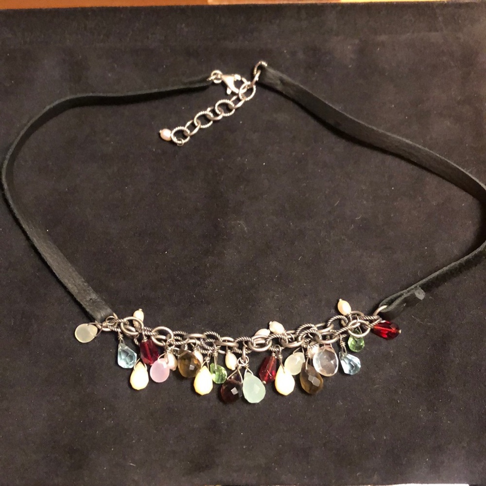 Silpada Freshwater Pearl and Glass Gems necklace